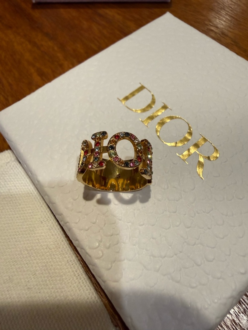 *Limited Time Only* Dior Gold Crystal Ring - Picture 2 of 6